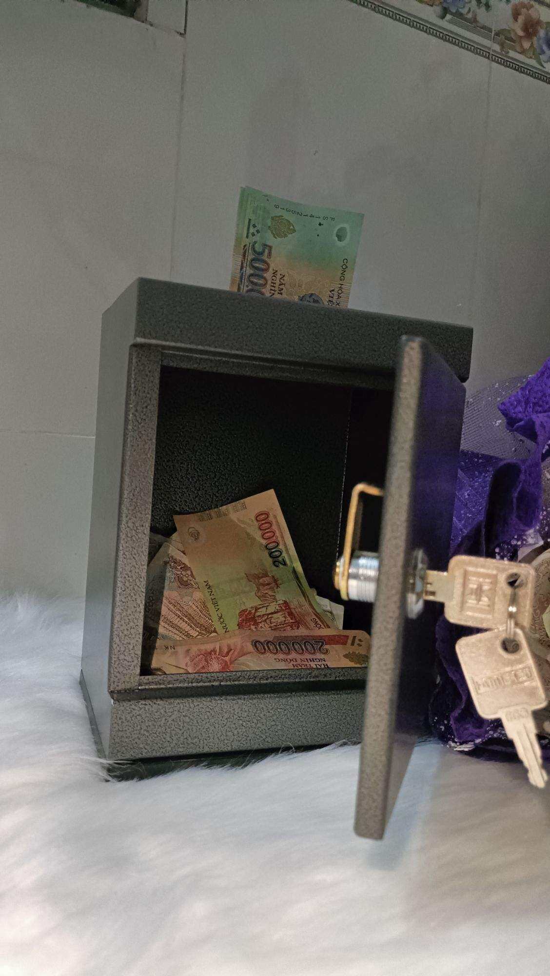 ống heo sắt mini tiết kiệm tiền 15*20