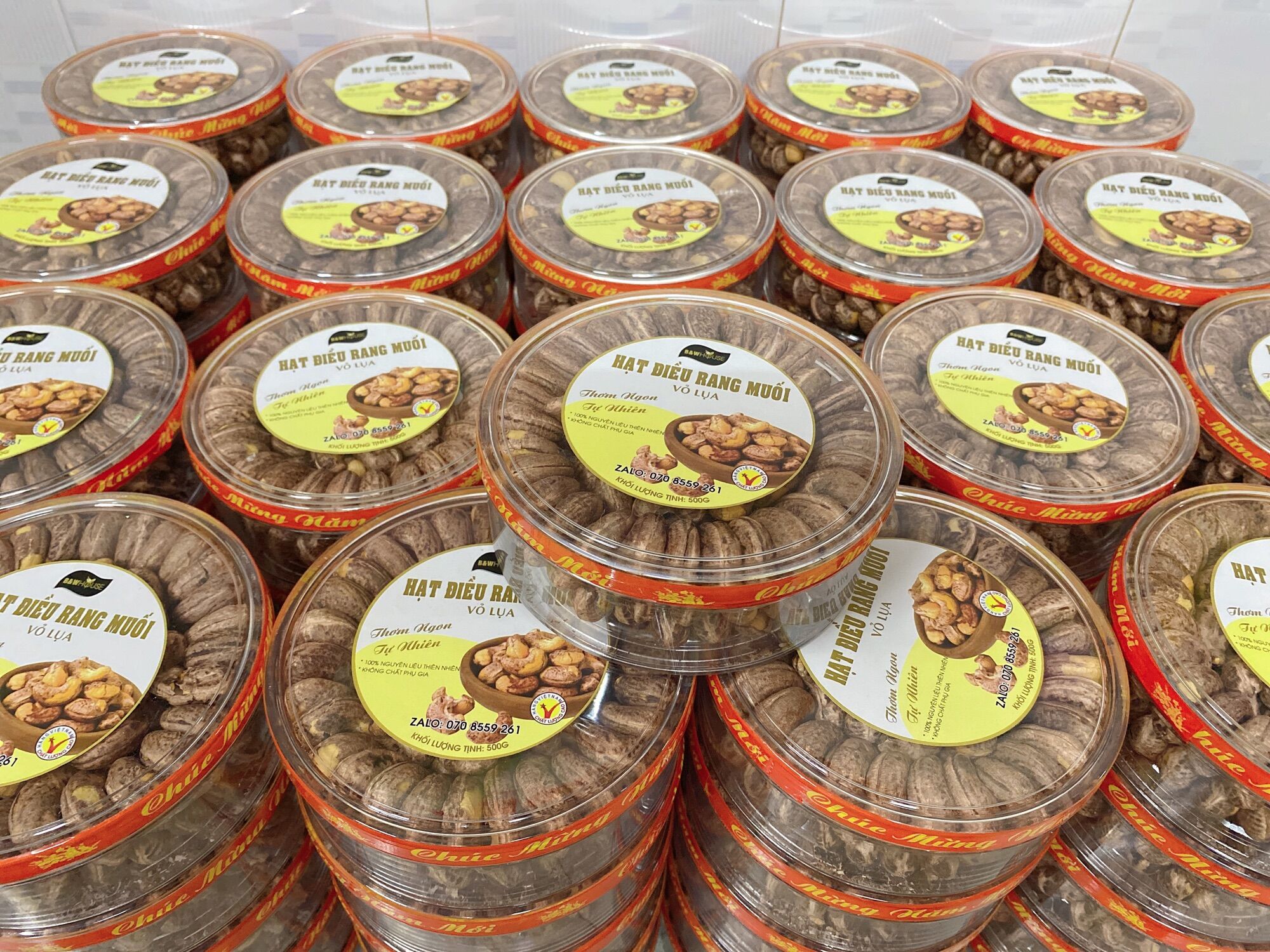 HẠT ĐIỀU LỤA RANG MUỐI BÌNH PHƯỚC 500gr