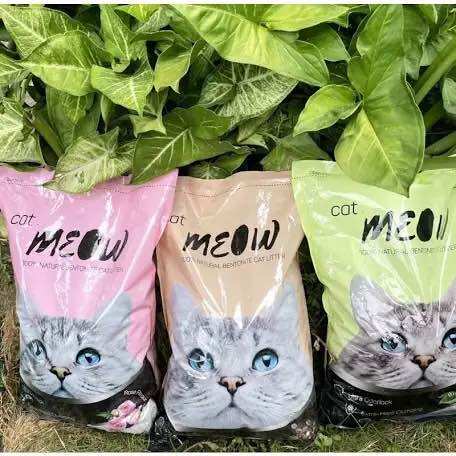 Cát vệ sinh đất sét, than hoạt tính loại bỏ vi khuẩn gây mùi, siêu vón, ko bụi 8L
