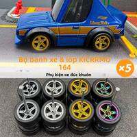 Bộ Bánh Xe Ô Tô Q Tỷ Lệ 1/64 Với Lốp Cao Su Trơn Có Thể Tháo Rời Dành Cho Xe Mô Hình Đúc Kim Loại, Tương Thích Với Bộ 5 Phụ Kiện Lắp Lại Hotwheels