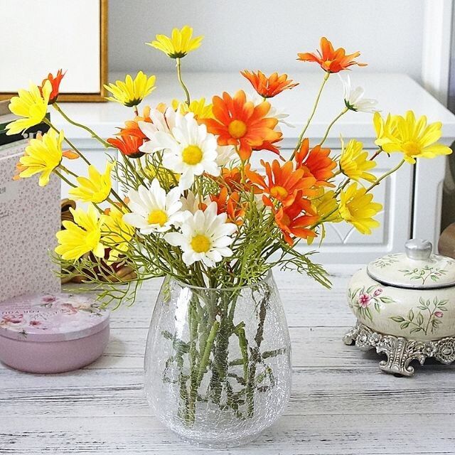 🌺 🍁 Hoa cúc họa mi, cúc đông tiền ,hoa giả lụa đẹp