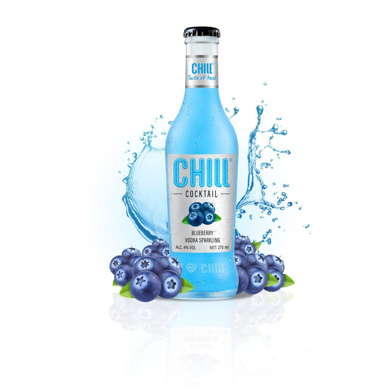 CHILL Cocktail BlueBerry Vodka 4% 275ml- Vị Việt Quất
