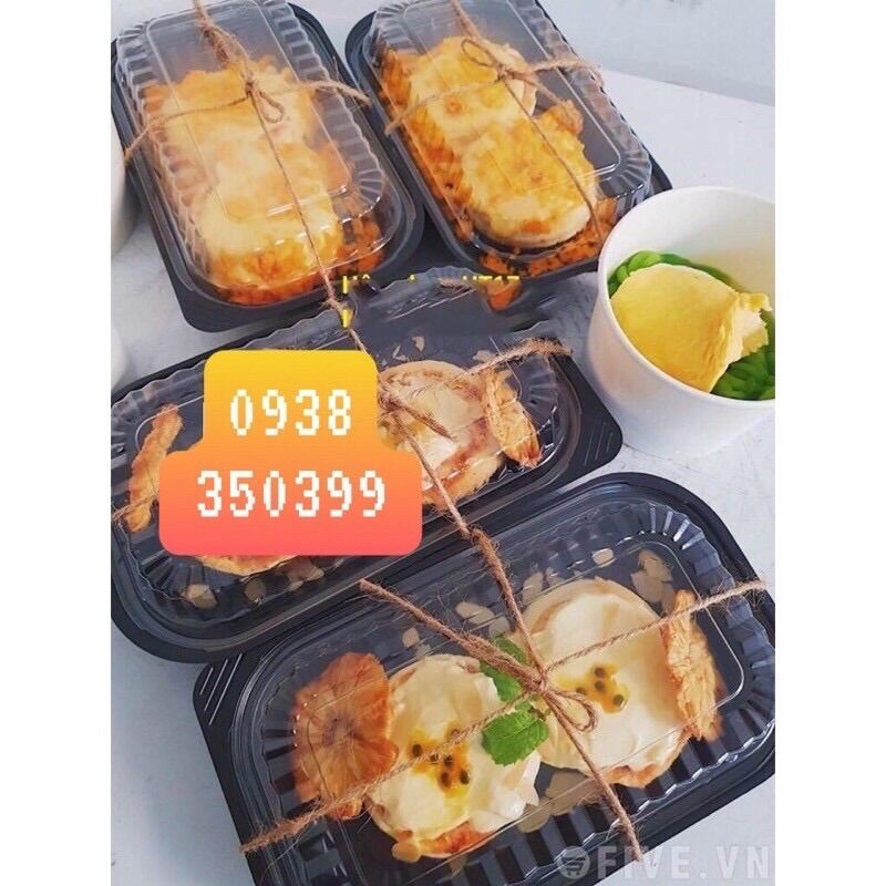 [HCM]100 Hộp nhựa đế đen đựng cơm