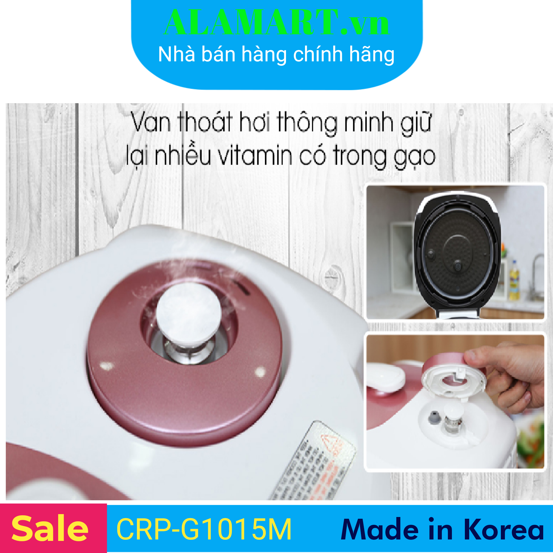[HCM]Nồi cơm áp suất điện tử Cuckoo 1.8 lít CRP-G1015M
