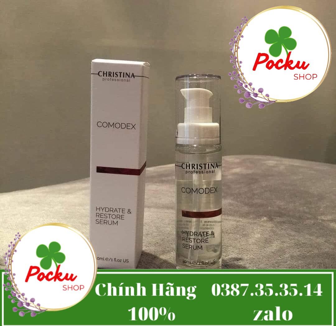 Serum cung cấp độ ẩm cho làn da dầu mụn Christina Comodex Hydrate & Restore Serum 30ml