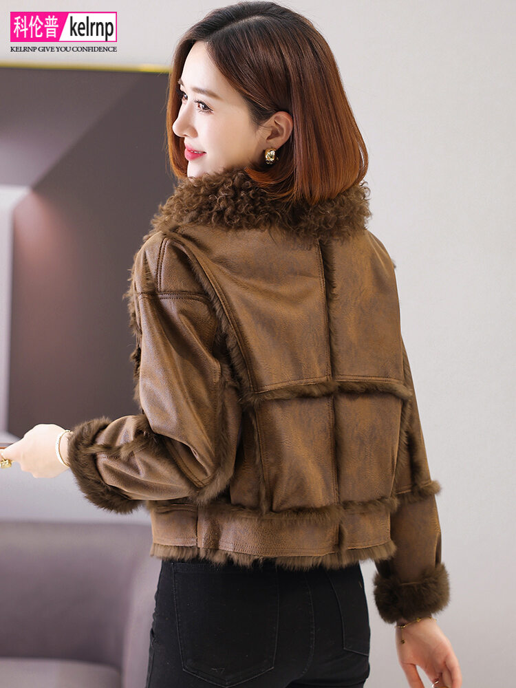 Tatou Rabbit Fur Coat Wool Collar Fashionable Women's Winter Coat Giá 4,854,000 Đồng*Miễn phí vận chuyển