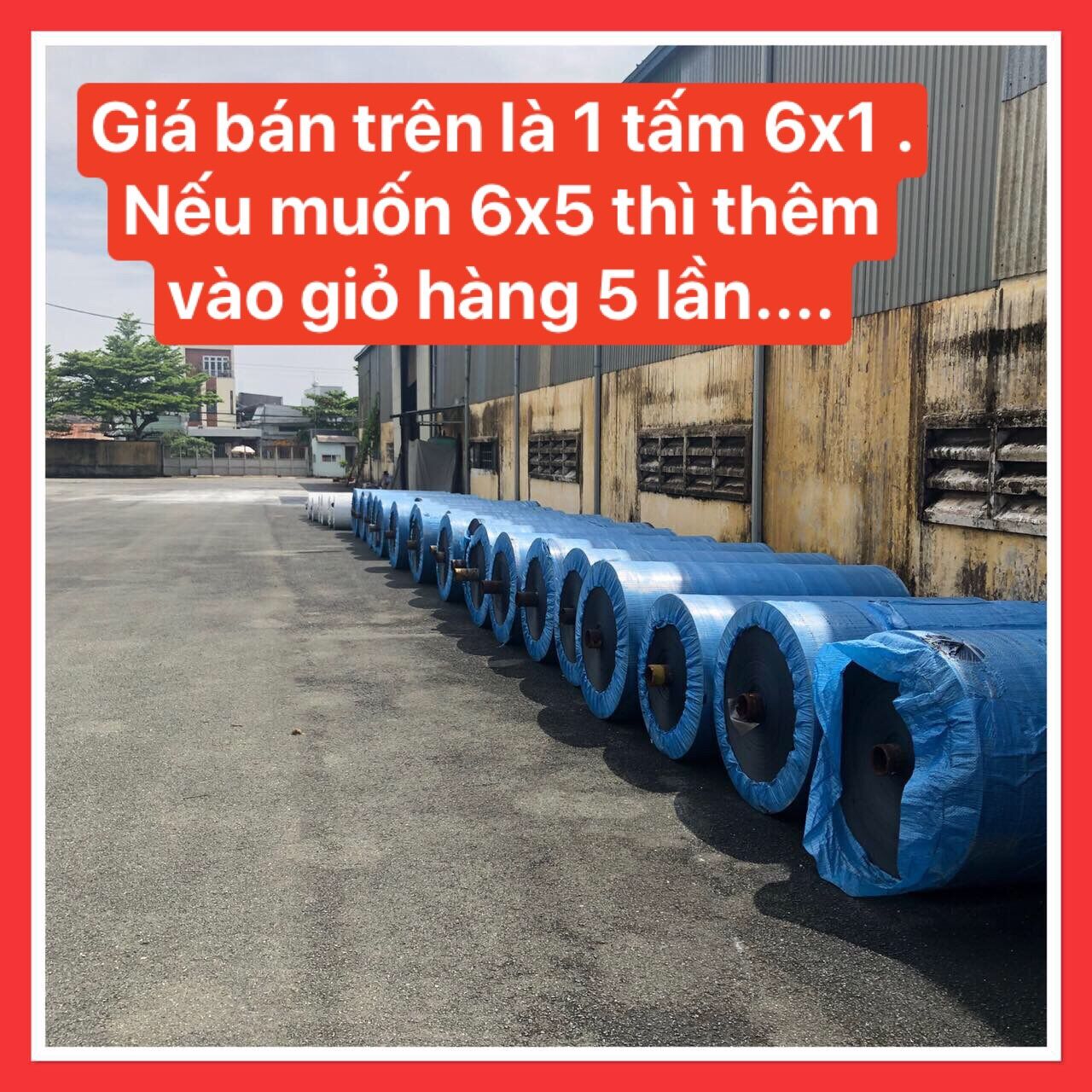 Bạt che mưa, che nắng rộng 6M (Miễn phí may viền, đóng khoen)