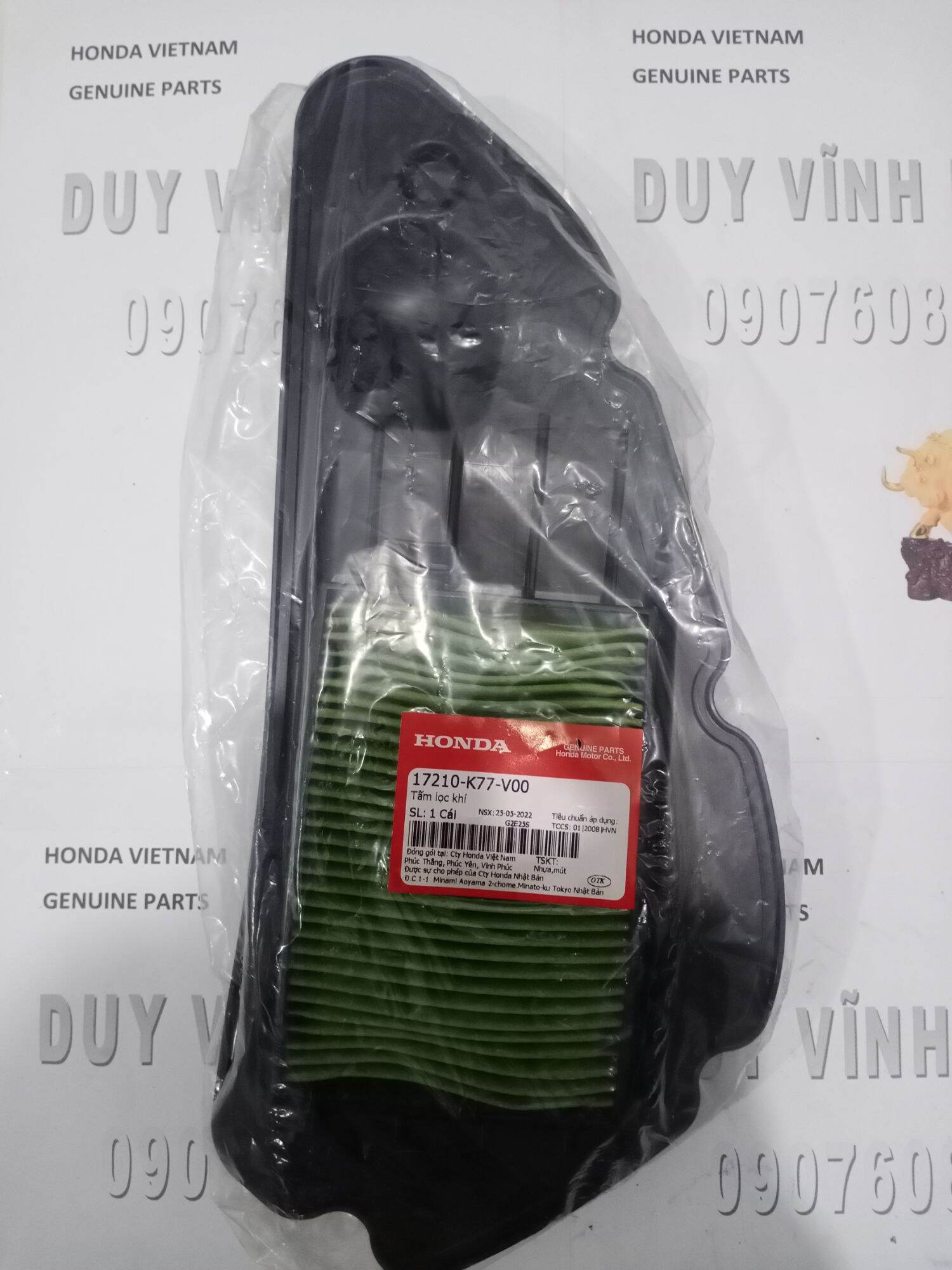 17210-k77-v00 | lọc gió honda sh125 / 150 | element comp., air cleaner