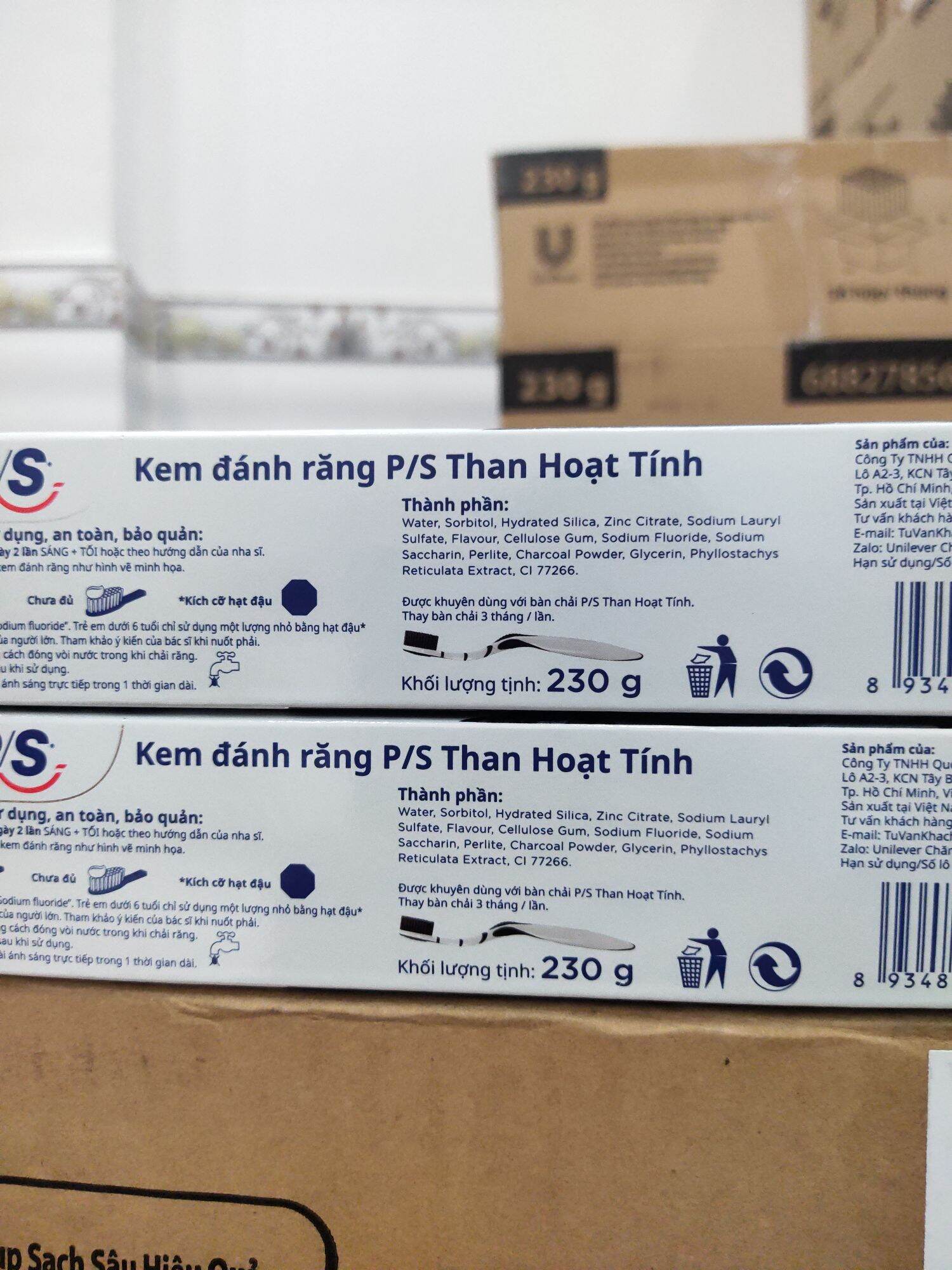 kem đánh răng p/s than hoạt tính( 2cây x230g)
