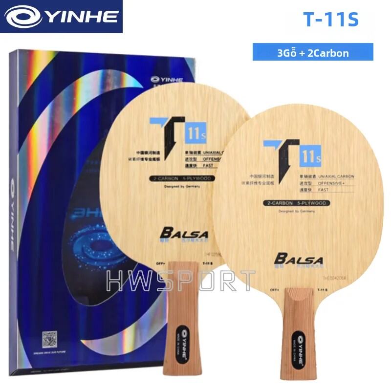 YINHE T11S Bóng Bàn Lưỡi Dao Nhẹ 5 Gỗ 2 Carbon Tấn Công Vợt 72G Cho Bóng Bàn Thể Thao