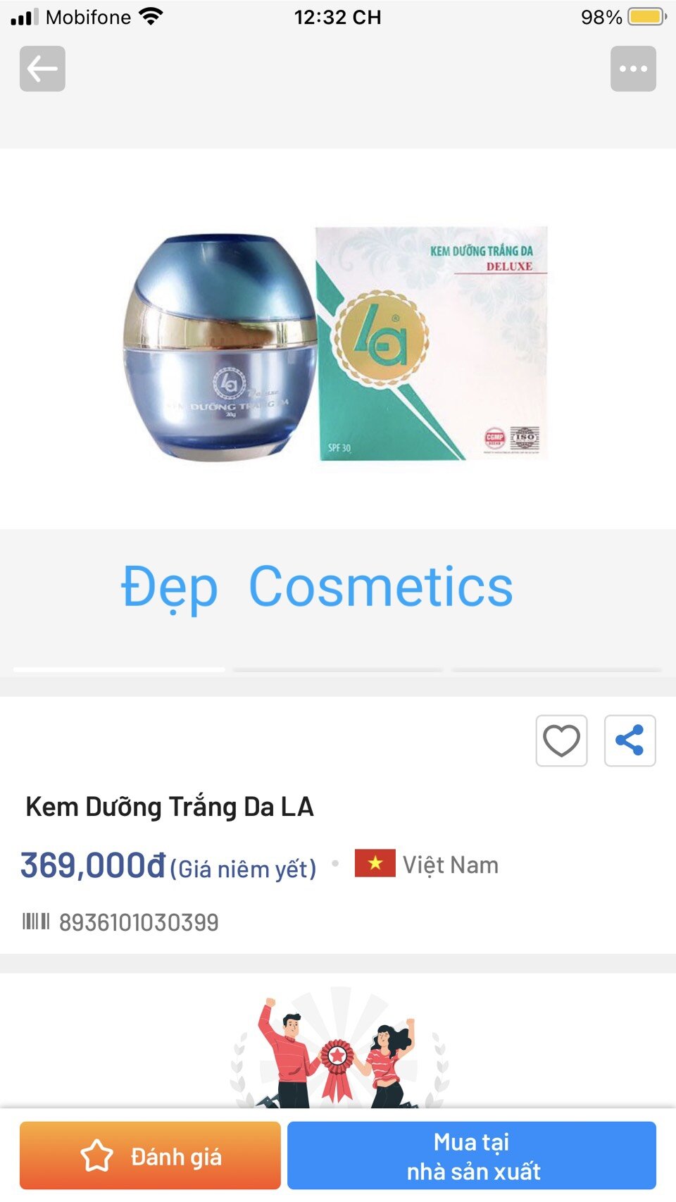 Kem LA DELUXE Dưỡng Trắng Da