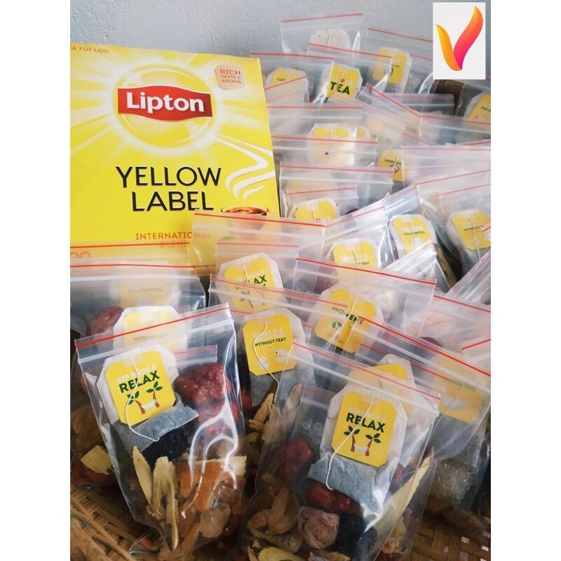 Trà lipton nhãn vàng 100 gói túi lọc
