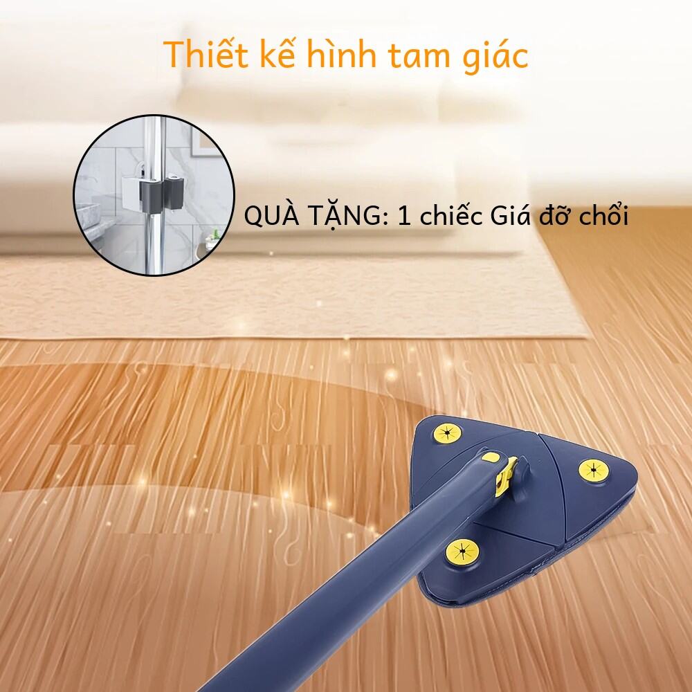 Cây Lau Nhà Hình Tam Giác Bằng Kính Thiên Văn Với 360 °   Xoay Đầu Microfibre Tự Thoát Nước Tường & Ngói Dụng Cụ Vệ Sinh Thân Thiện Với Môi Trường Phụ Kiện Gia Đình