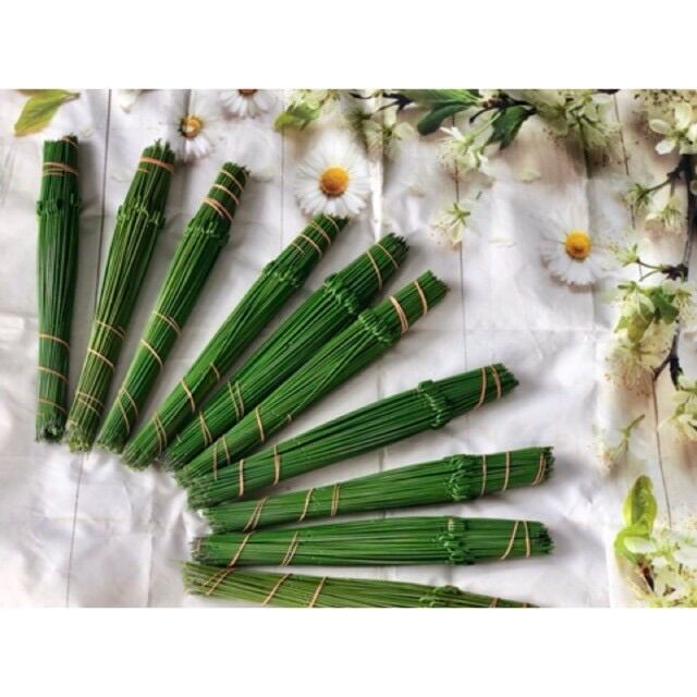 cành kẽm nhựa làm hoa sáp hoa vải hoa giấy nhún dài 30cm 100 cành