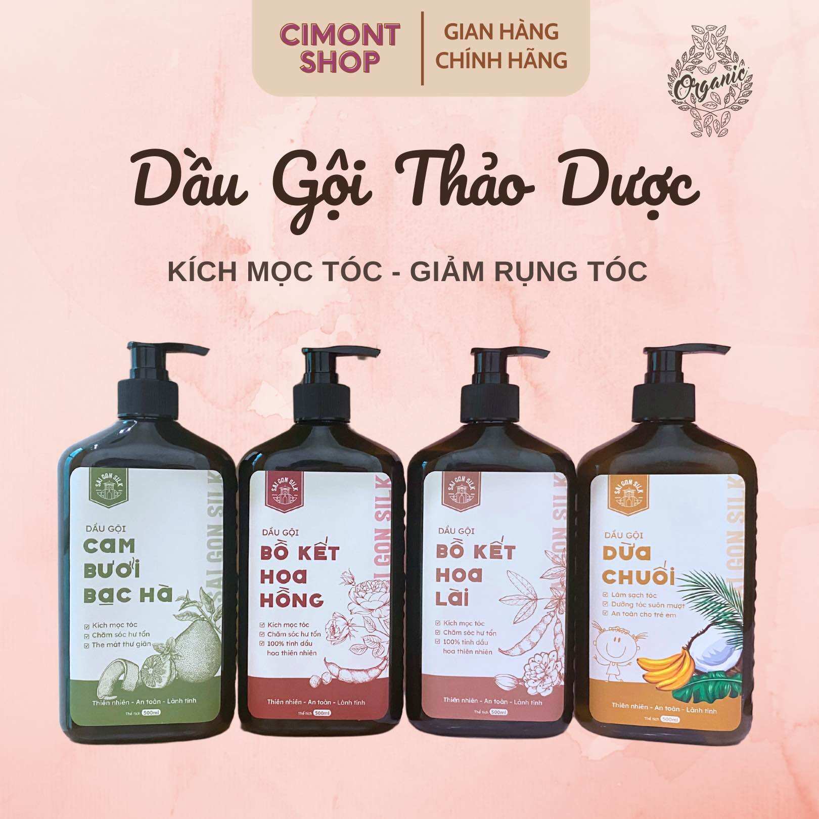 Dầu gội thảo dược giúp giảm rụng tóc, kích mọc tóc và phục hồi hư tổn