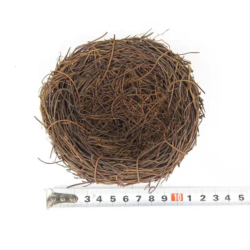 Tổ chim nhỏ trang trí mô phỏng tổ chim, tổ chim, tổ chim, con cóc, mây tre đan, đồ dùng lễ phục sinh, đạo cụ, trứng chim cút giả, trứng chim