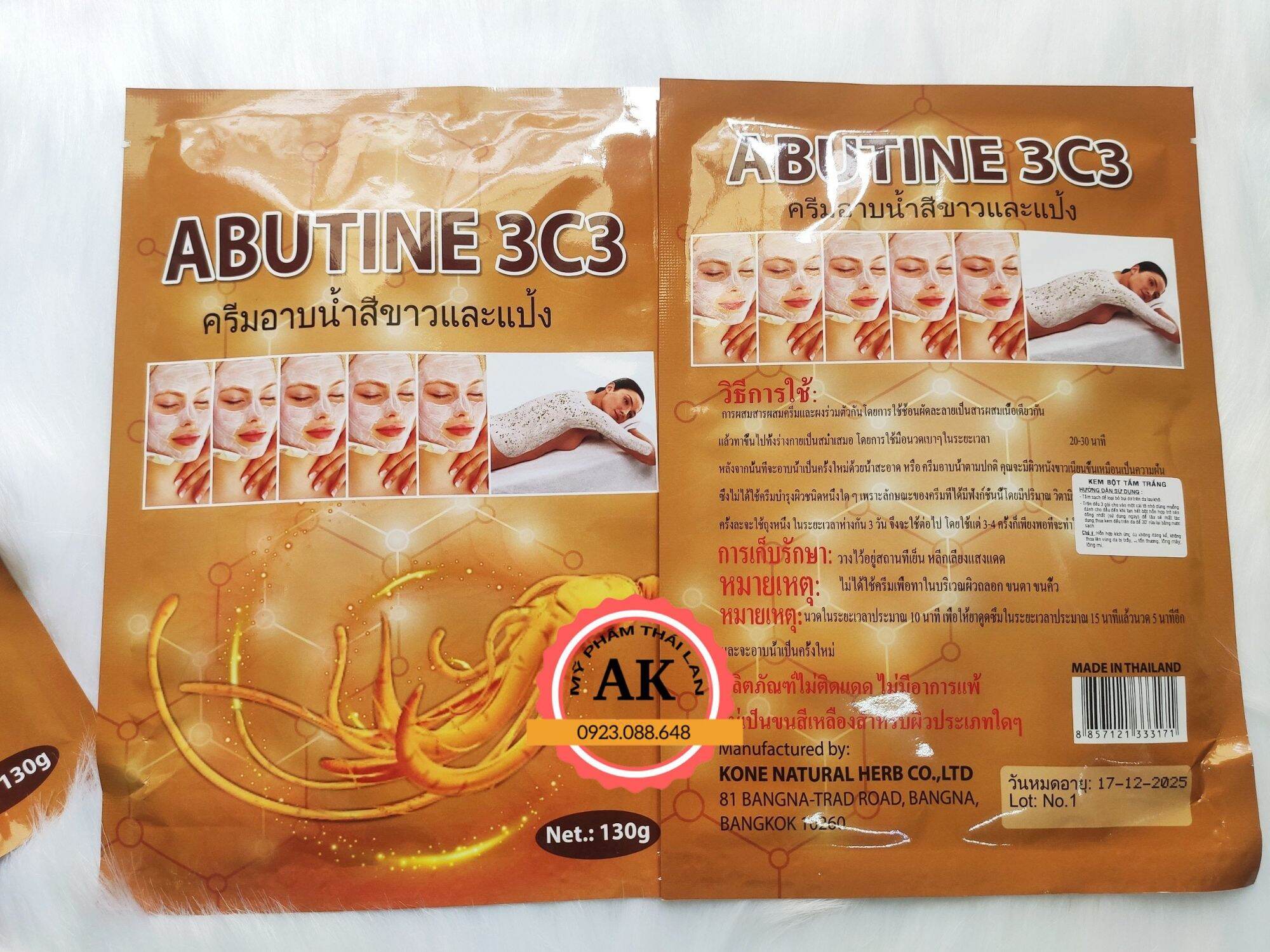 Tắm trắng abutine 3c3 thái lan siêu trắng chính hãng