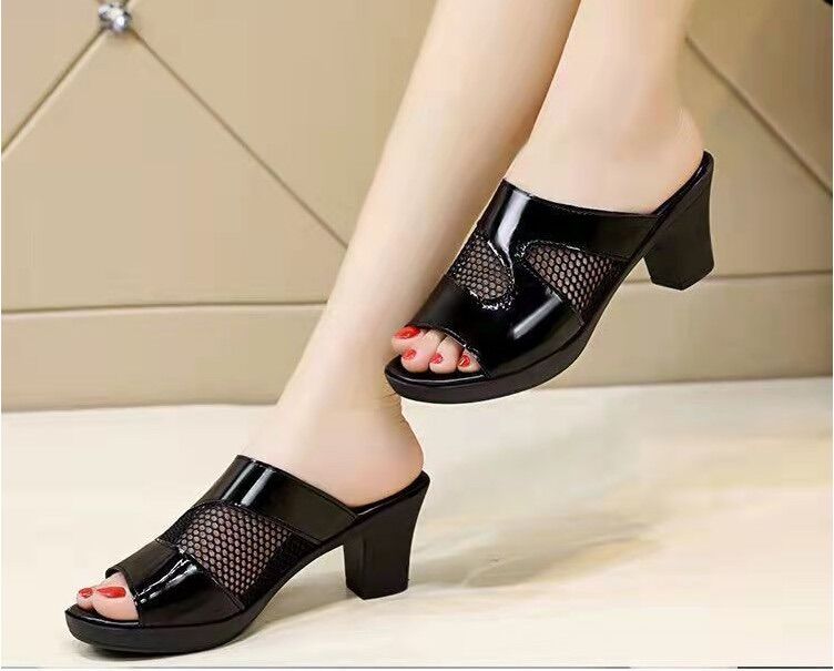 Dép cao gót phối lưới 7p gpshop &₫₫