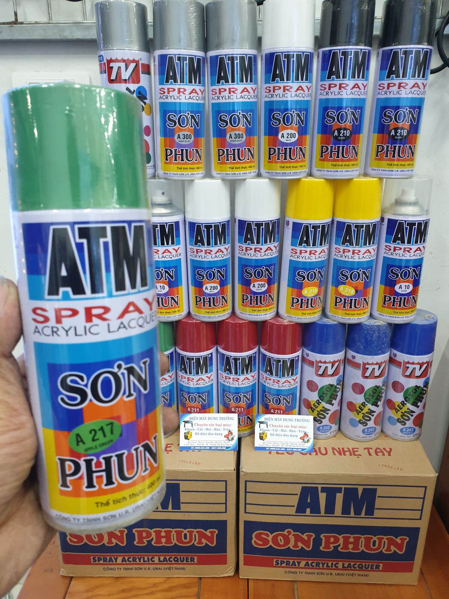 Sơn phun dạng xịt ATM ,TV các màu