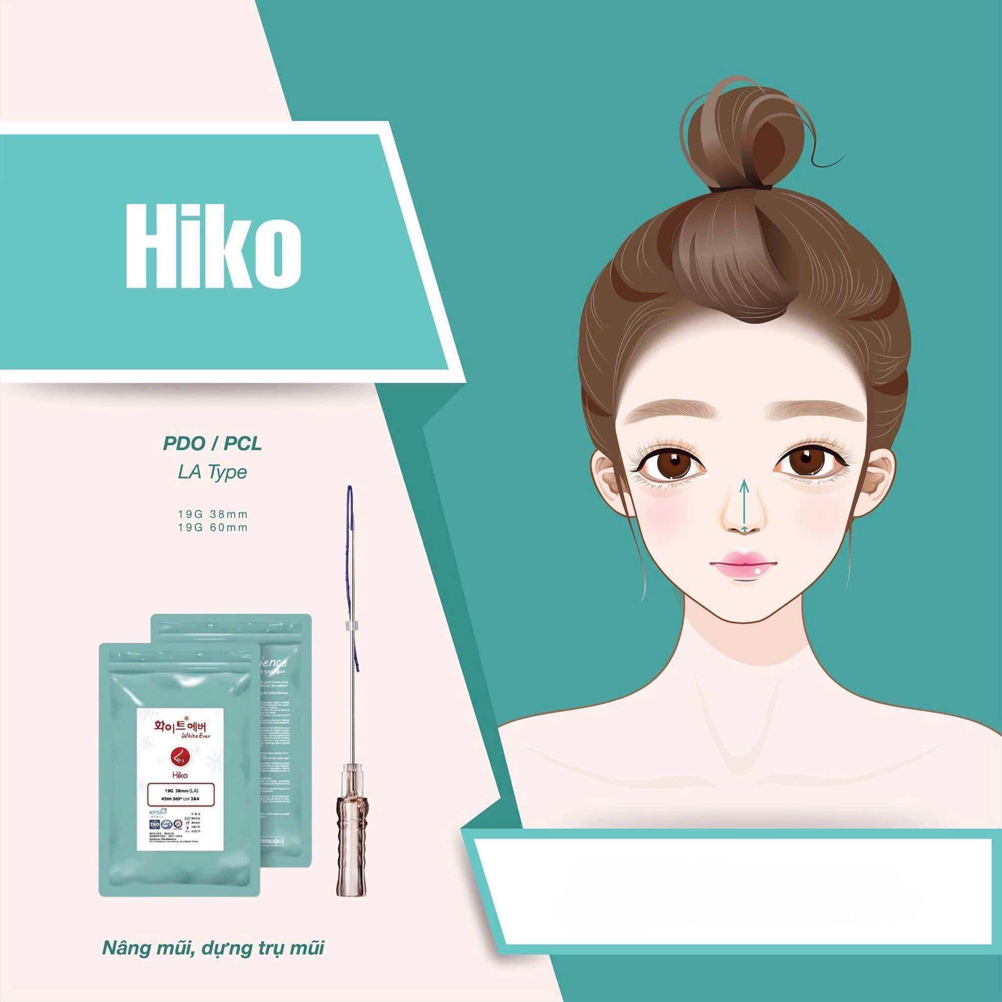 Chỉ thẩm mỹ Chỉ Hiko nâng mũi có 2 size PDO và PCL 1 gói 8 sợi