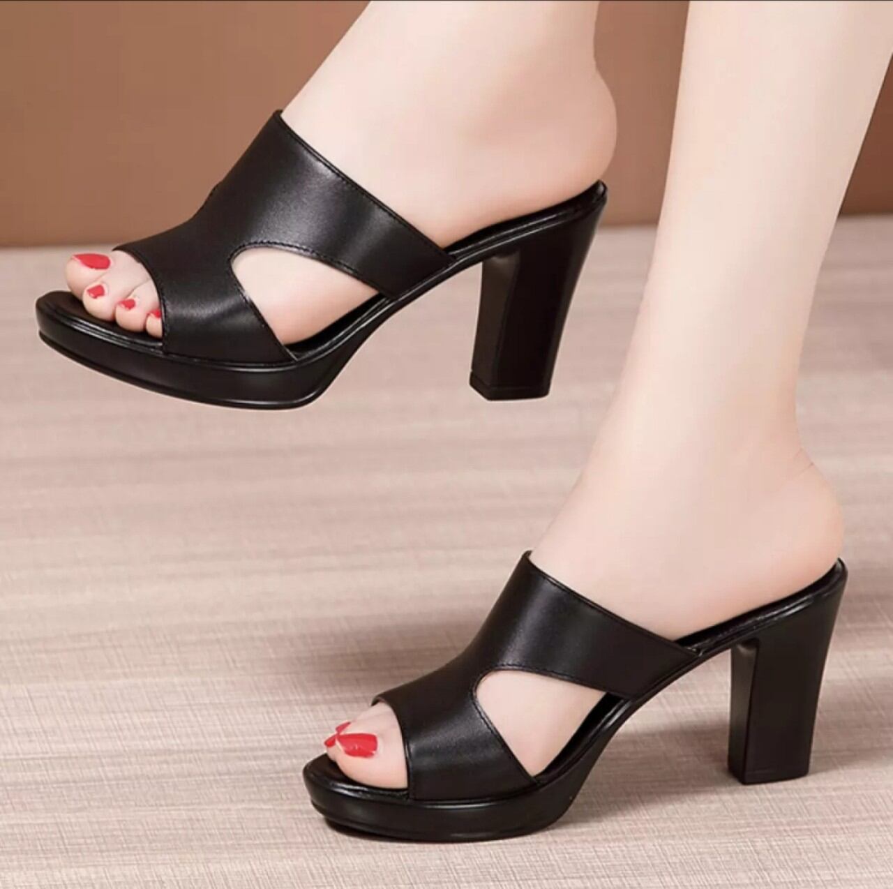 Dép cao gót khuyết eo 7f gpshop