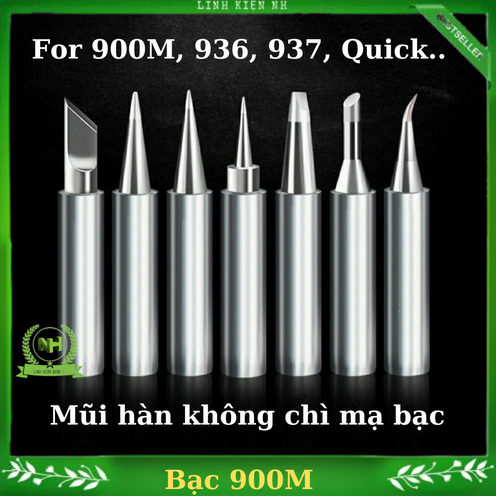 Mũi hàn 936 không chì Mạ Bạc sử dụng cho trạm hàn HAKKO 900M.933.376.907.913.951.898D, 852D +