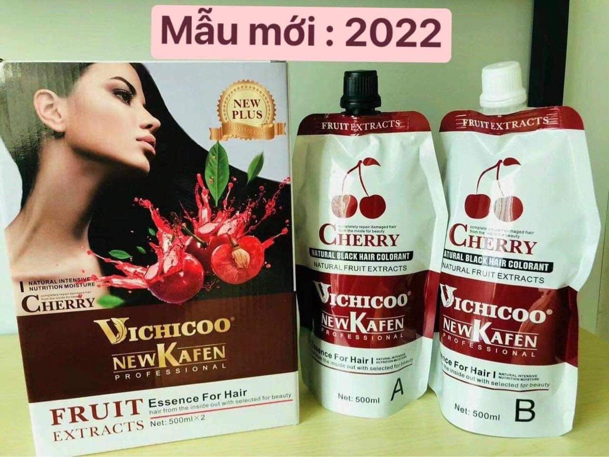NHUỘM PHỦ BẠC THẢO DƯỢC CAO CẤP CHERRY KAFEN HAI MÀU ĐEN - NÂU