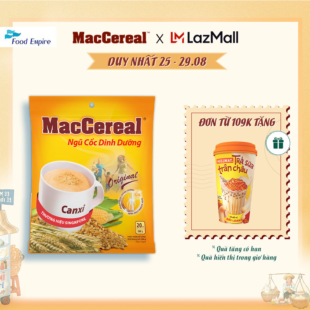 Bột Ngũ Cốc Dinh Dưỡng Canxi - MacCereal (túi 20 gói x 28g)
