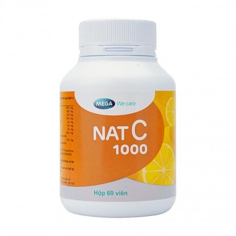 Mega We Care Nat C 1000 (Chai 30-60 viên) - Vitamin C 1000