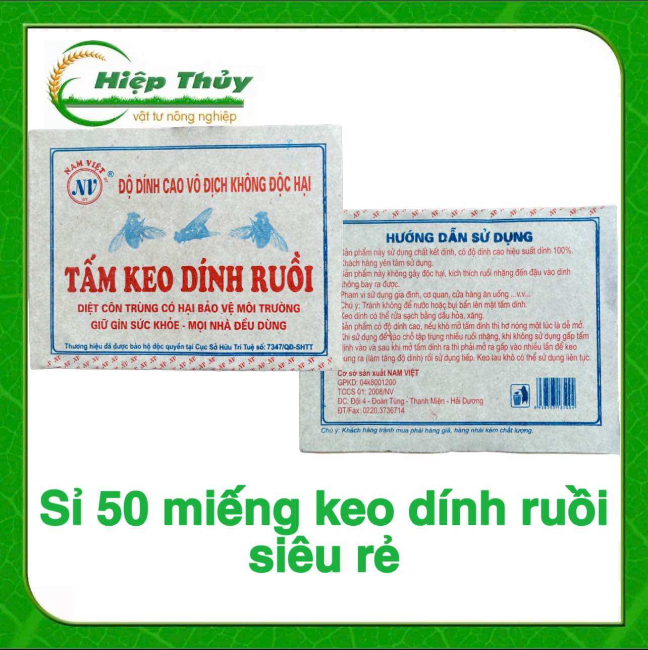 Sỉ 50 miếng keo dính ruồi Nam Việt siêu dính giá rẻ