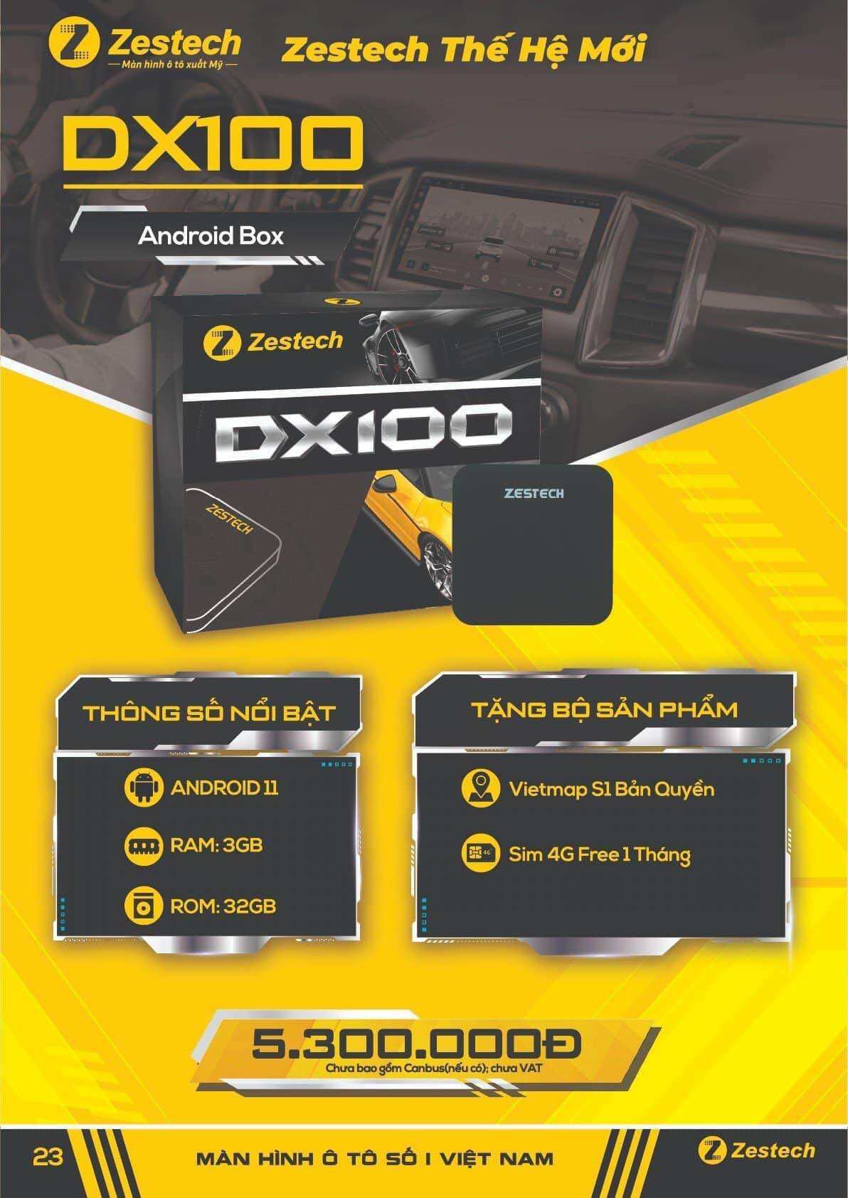 Android box ô tô Zestech DX100