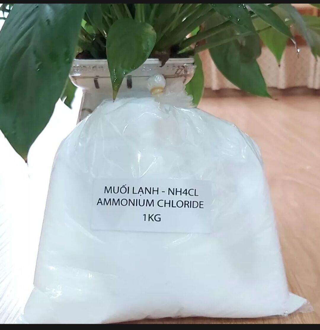 1 kg Muối tẩy , muối lạnh NH4Cl, pha nước rửa chén, nước giặt