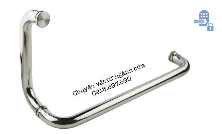 Tay nắm cửa kính cường lực wc - tay nắm chữ l - số 9