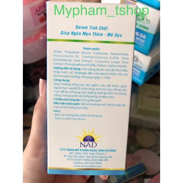 Serum White Seido ,Giảm Mụn ,Mờ Sẹo Thâm ,30ml