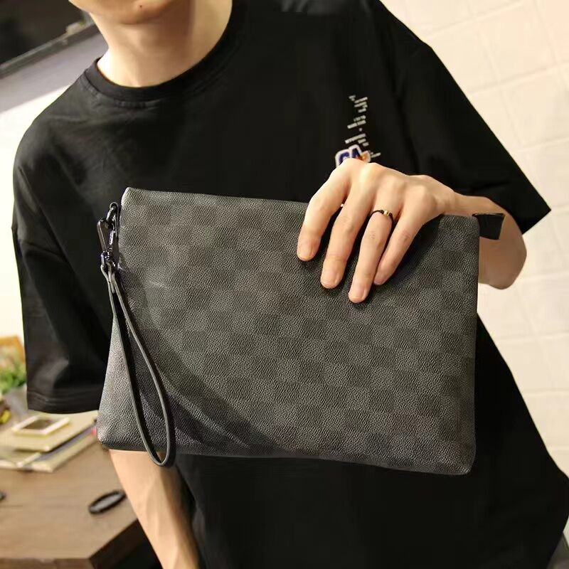 Men's Bag Trend Clutch Korean-style MEN'S Handbag Horse Leather Business Hand Clutch iPad File Bag
