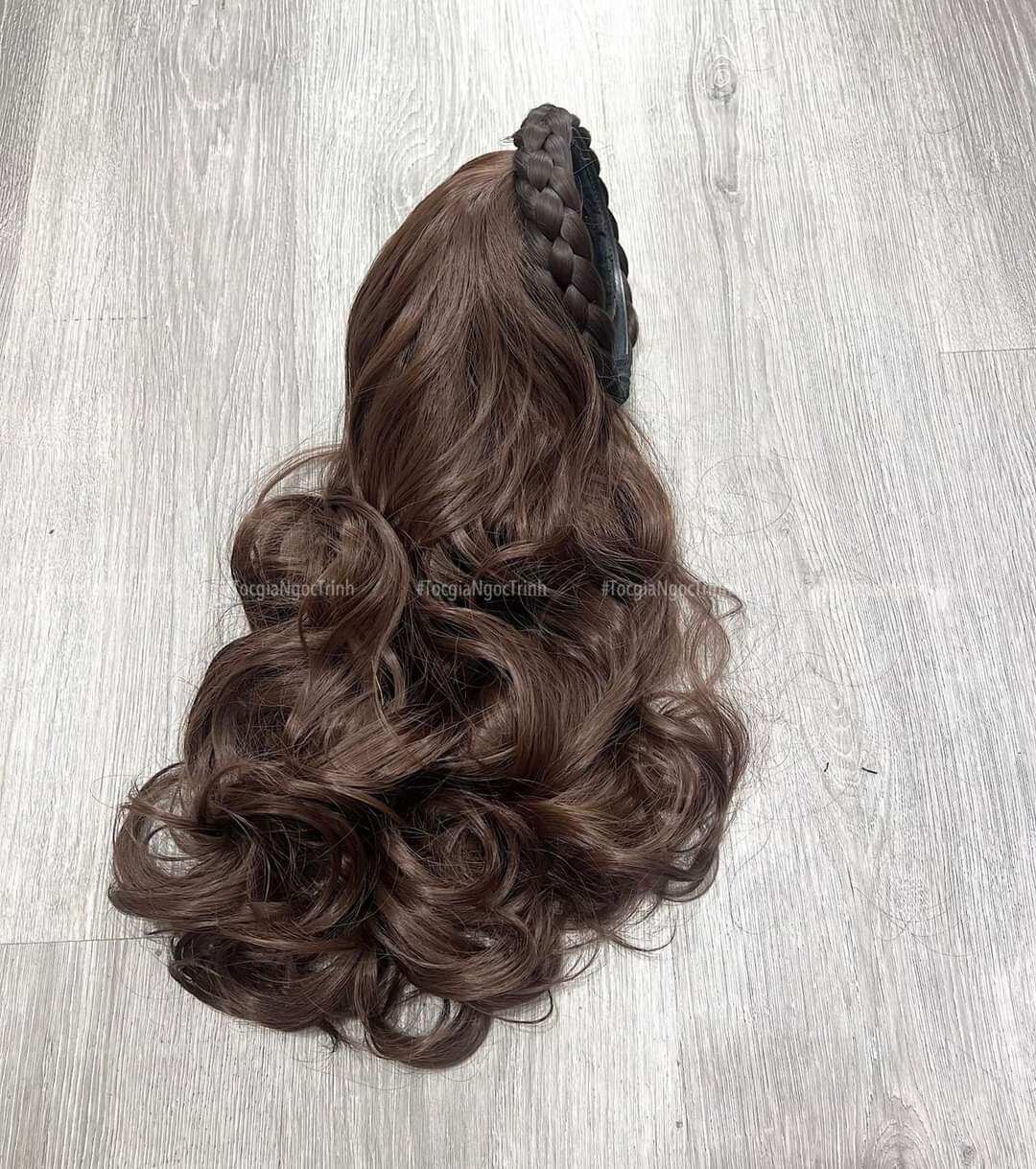 Half-Head Wig with Hair Clips Attached