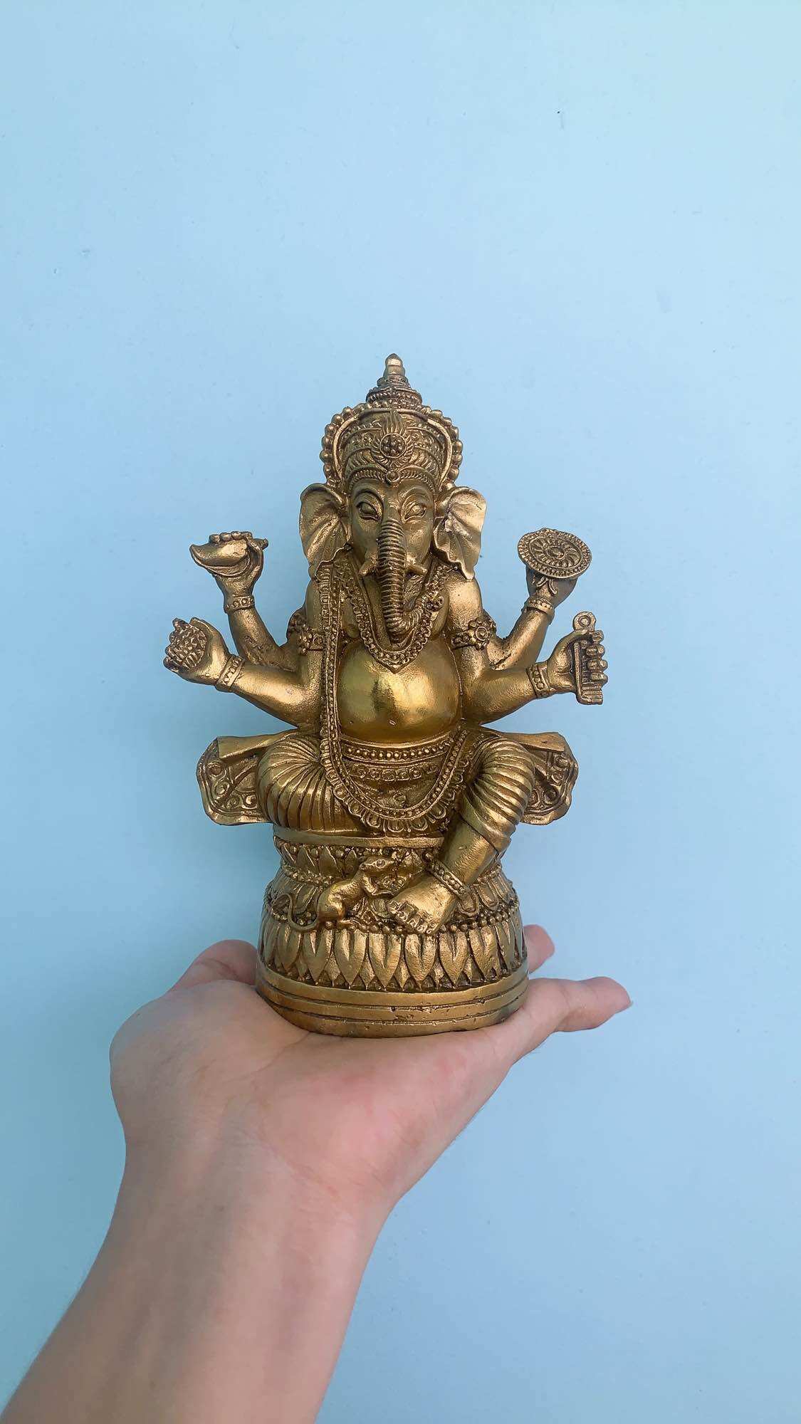 Tượng đồng thần voi Ganesha cao 16 cm