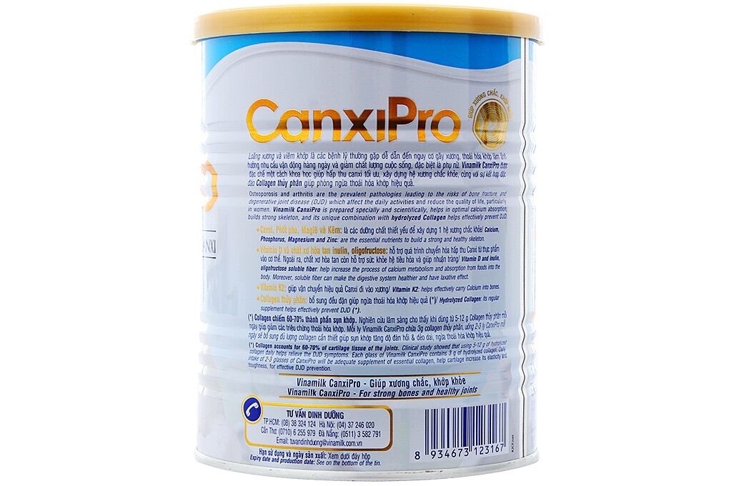 [HCM]Sữa bột vinamilk canxipro lon 900g