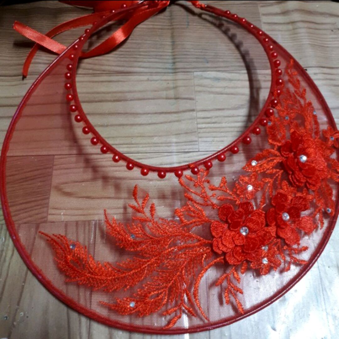 Mấn cô dâu voan lưới hoa nổi