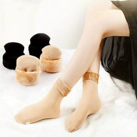 Giá sỉ combo 5 đôi tất lót lông- tất nữ cổ cao lót lông đại hàn bất chấp thời tiết