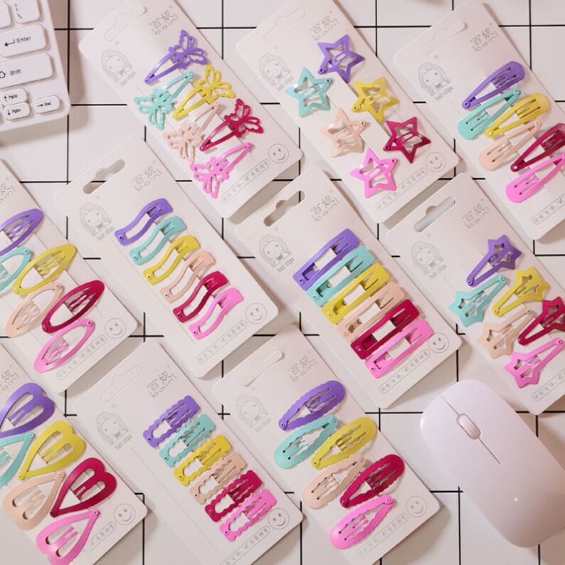 Set 6 kẹp tóc mái sắc màu lolipop, hot trend hàn quốc -- subo shop