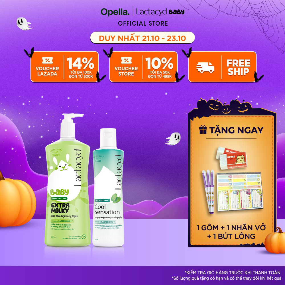 Bộ Sữa Tắm Gội Trẻ Em Lactacyd Baby Extra Milky Làm Sạch Dịu Nhẹ và Dưỡng Ẩm Vượt Trội Size Jumbo 80