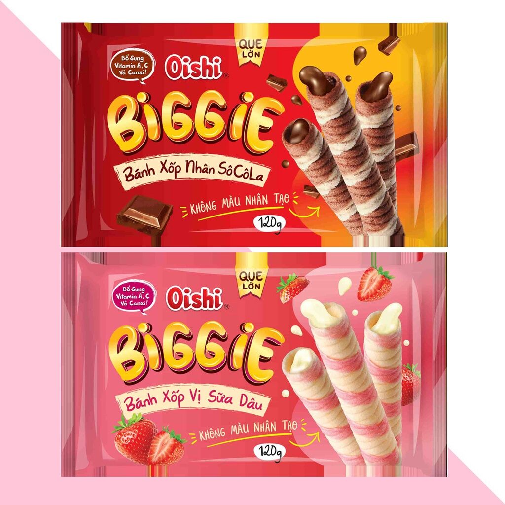 Combo 10 bịch bánh quế oishi biggie 45g