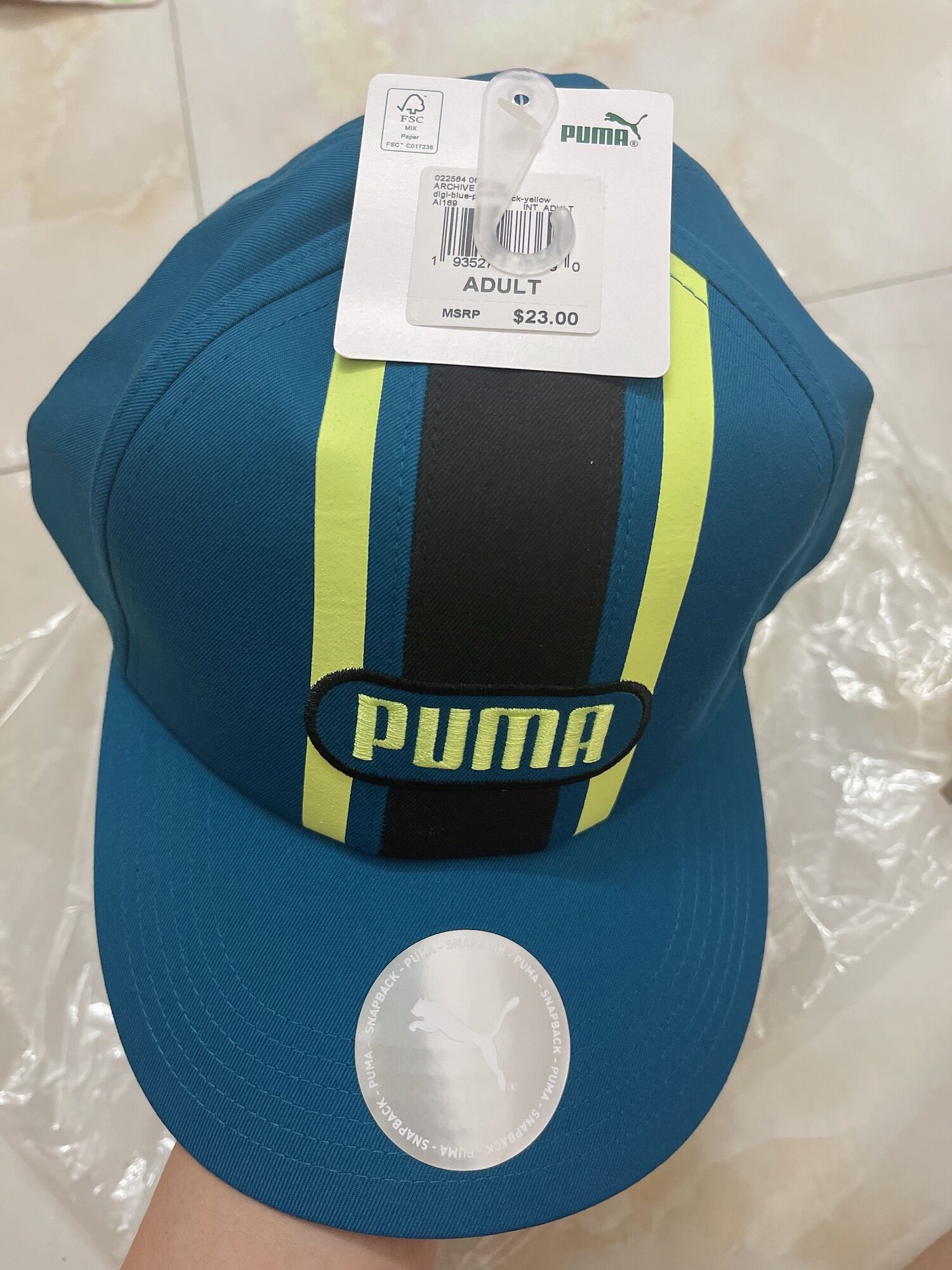 ( Auth + Ảnh thật ) Nón Puma Digi Blue Puma Black Yellow Mỹ.