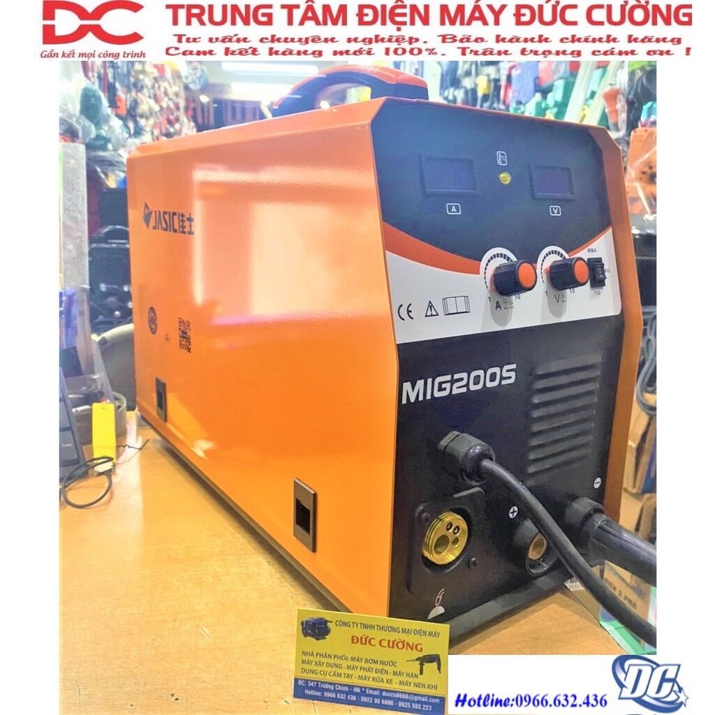 Máy hàn jasic mig 200s - cuộn 15kg và 5kg đều lắp được