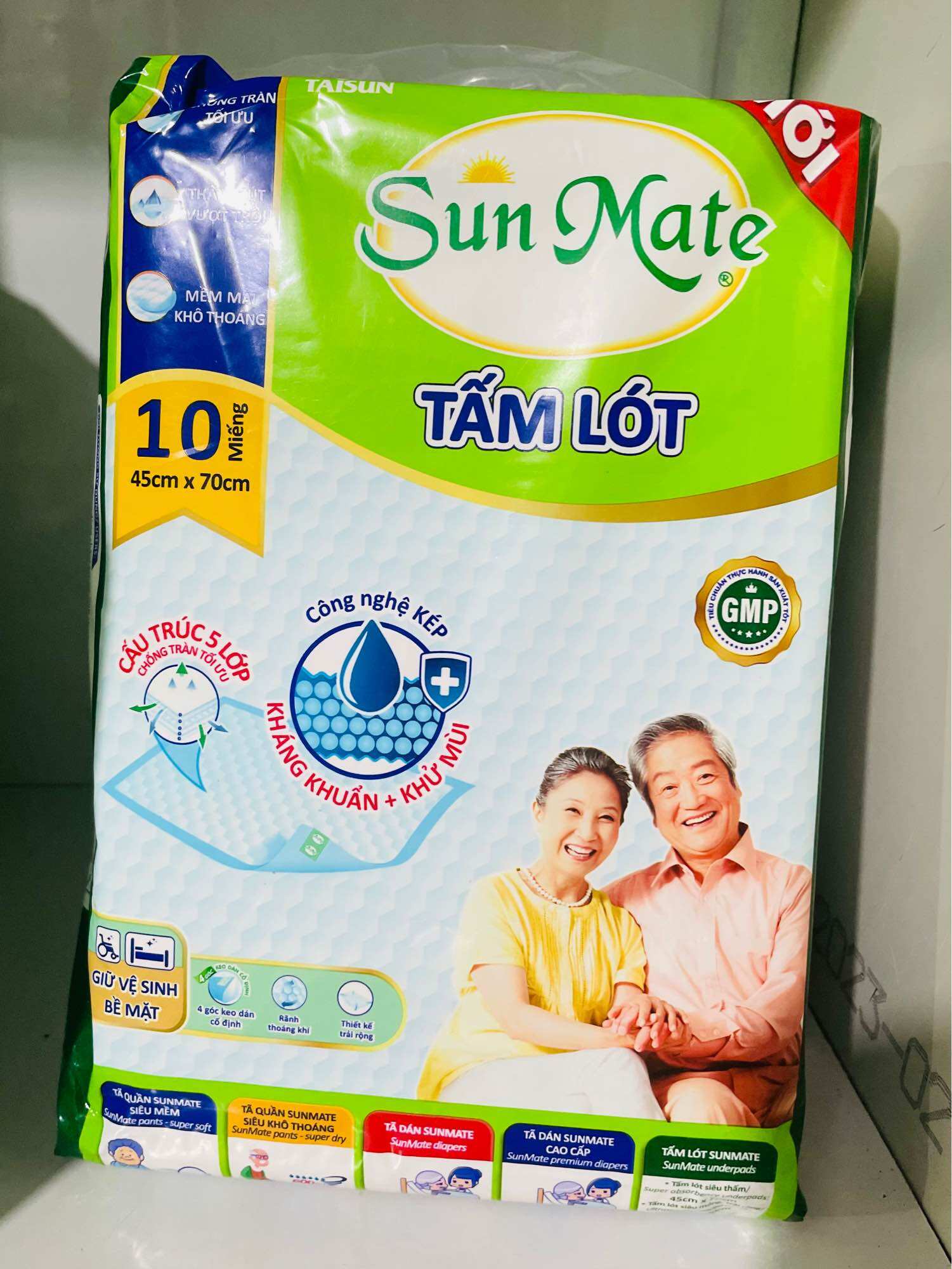 Tấm Đệm Lót Người Lớn Sunmate (10 Miếng/Bịch)