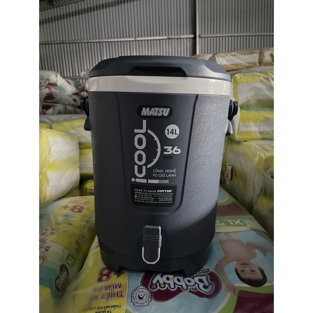 Bình thùng đá giữ nhiệt có vòi MATSU 14 lít hàng công ty