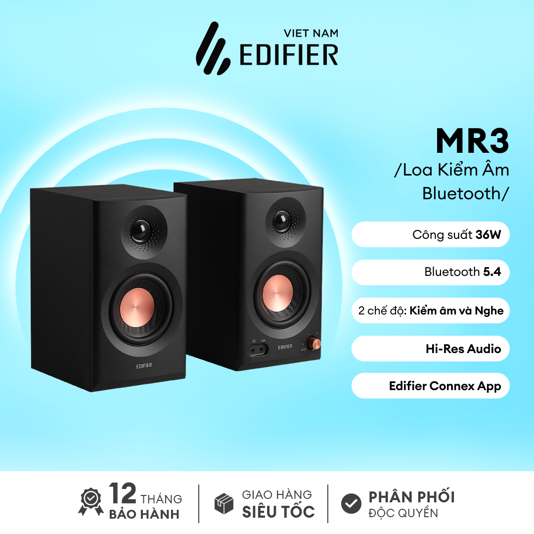Loa Kiểm Âm Bluetooth 5.4 EDIFIER MR3/MR5 | Công suất 36W | Hai chế độ kiểm âm và nghe nhạc | Bảo hà