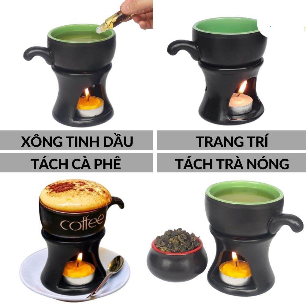 Bếp đun nóng cafe + Cốc ( Shop tặng thêm 1 Nến)