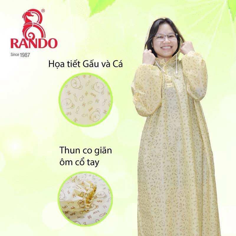 Áo mưa bít kín hai bên eva chính hãng rando